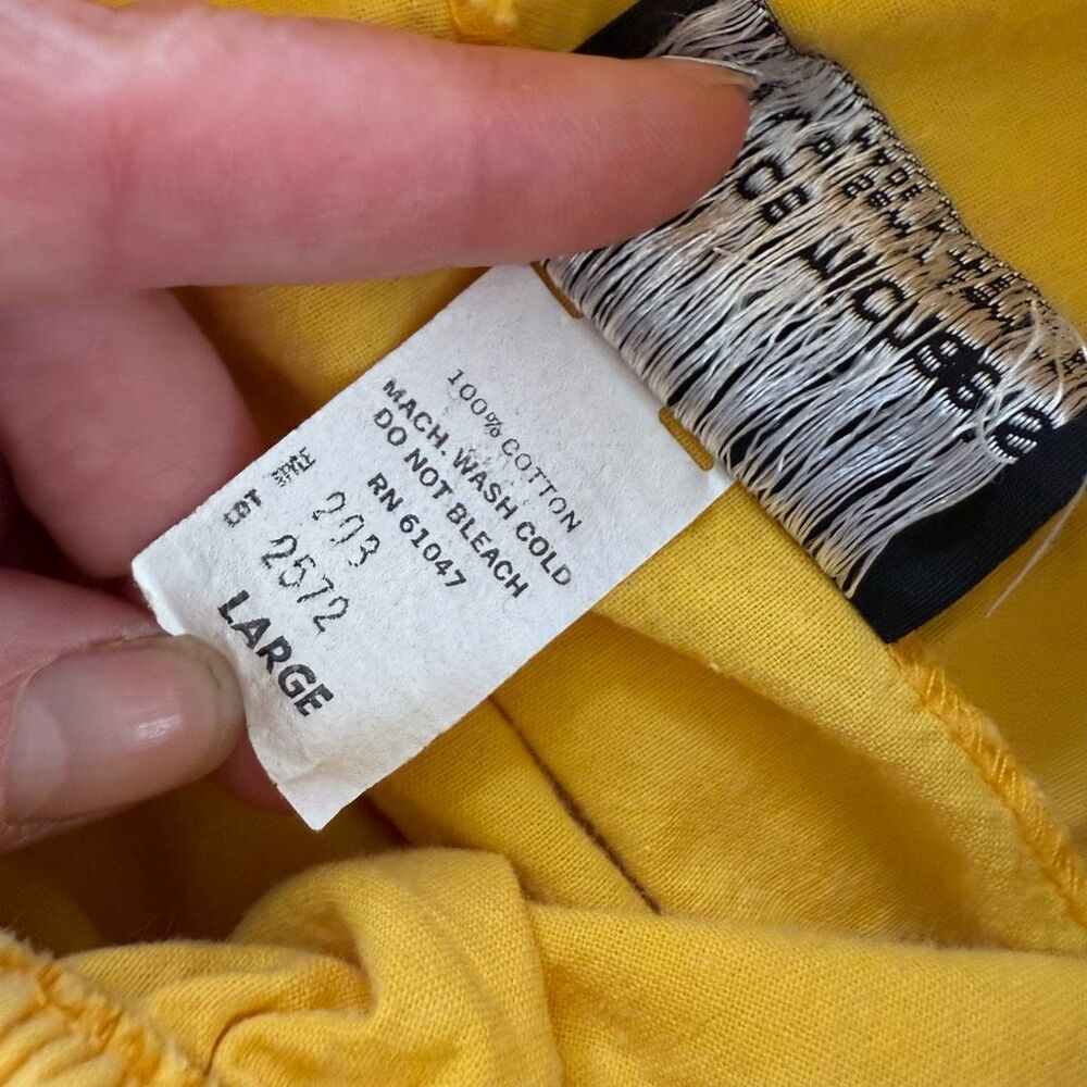 Vintage 80s Maurice Michaels Yellow Romper Ruffle M L - Picture 9 of 9